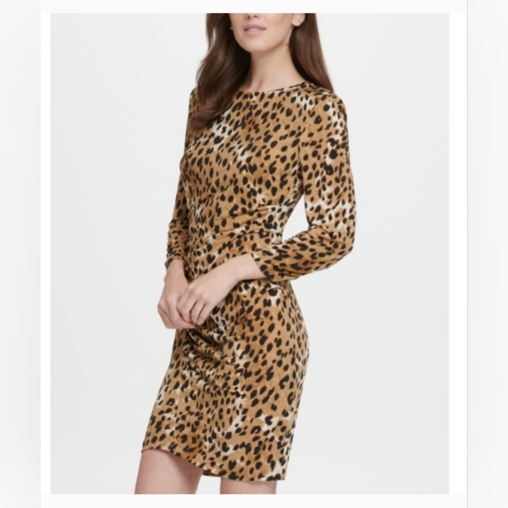 DKNY animal print dress